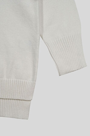 Bisiklet Yaka Yırtmaçlı Kadın Kazak