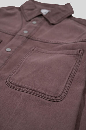 Regular Fit Önü Çıtçıt Kapamalı Lyocell Kadın Gömlek