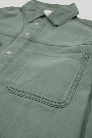 Regular Fit Önü Çıtçıt Kapamalı Lyocell Kadın Gömlek