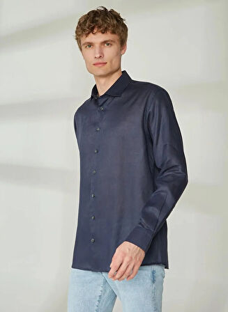 Gömlek Yaka %100 Keten Erkek Gömlek