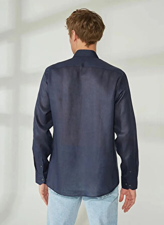 Gömlek Yaka %100 Keten Erkek Gömlek