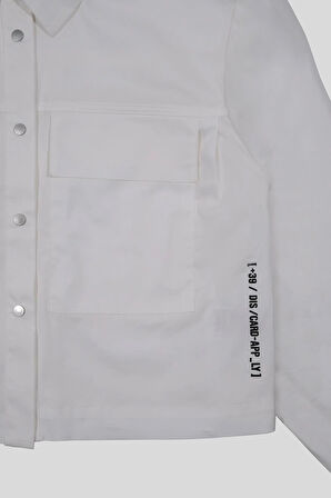 Gömlek Yaka Kol Ucu Ribanalı Çift Cep Çıtçıtlı Kadın Gömlek