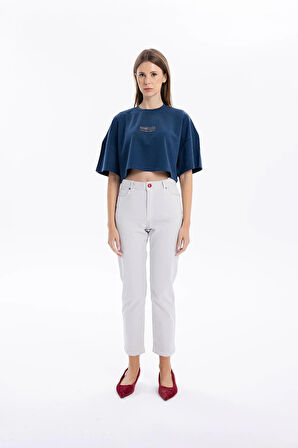 Basic 5 Cep Casual Kadın Dokuma Pantolon