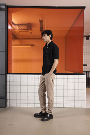 Polo Yaka Kısa Kollu Tirko Erkek Gömlek