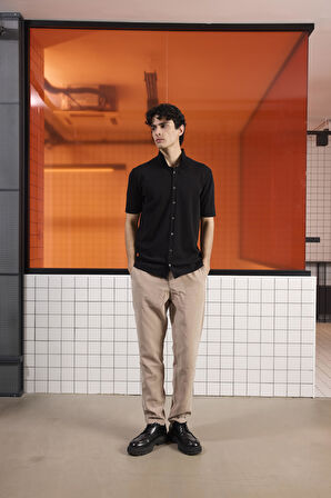 Polo Yaka Kısa Kollu Tirko Erkek Gömlek