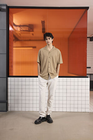 Apaj Yaka Viskon Erkek Gömlek