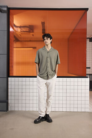 Apaj Yaka Viskon Erkek Gömlek