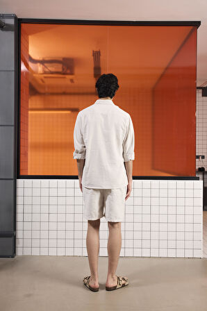 Cep Detaylı Çıtçıt Kapamalı Erkek Dış Gömlek