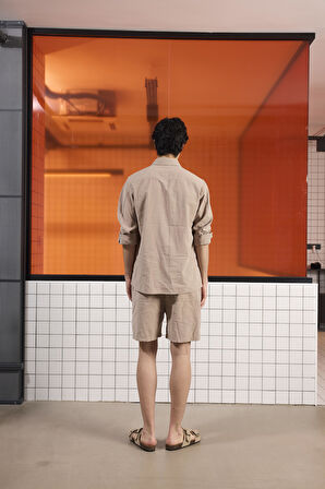 Cep Detaylı Çıtçıt Kapamalı Erkek Dış Gömlek