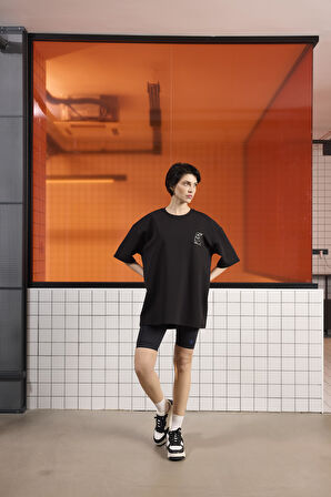 Bisiklet Yaka OH NO Baskılı Erkek T-shirt