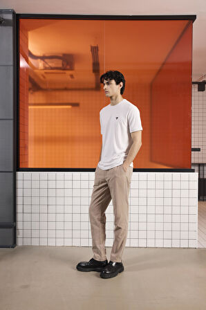 Bisiklet Yaka Kol Ucu Duble Modal Erkek T-shirt