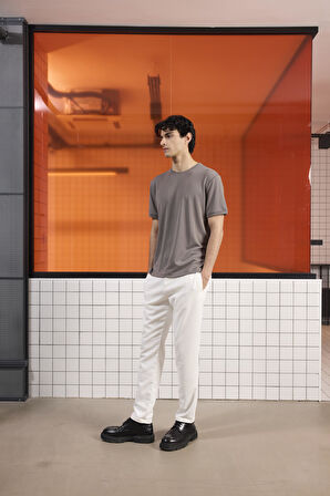 Bisiklet Yaka Kol Ucu Duble Modal Erkek T-shirt