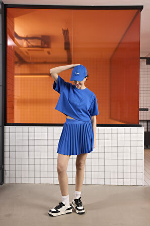 Pileli Kadın Şort Etek