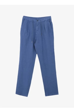 Arkası Torba Cepli %100 Keten Regular Erkek Pantolon