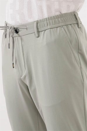 Beli Lastikli Arka Cepleri Çıtçıt Kapamalı Jogger Erkek Pantolon