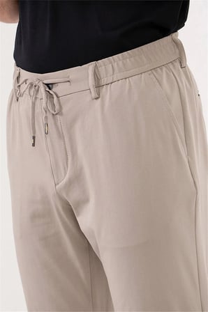 Beli Lastikli Arka Cepleri Çıtçıt Kapamalı Jogger Erkek Pantolon