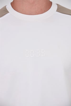 Bisiklet Yaka 00:39 Baskılı Erkek T-shirt