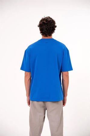 Bisiklet Yaka Ctrl+Alt+Del Baskılı Erkek T-shirt