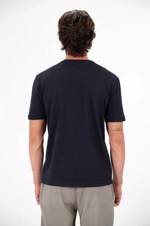 Bisiklet Yaka Kol Ucu Duble Erkek T-shirt
