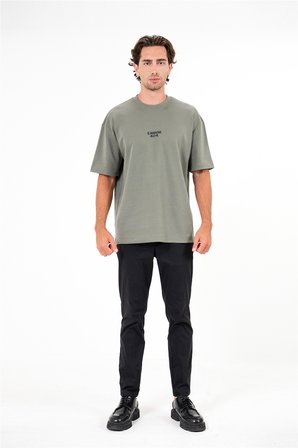 Bisiklet Yaka Error Baskılı Erkek T-shirt