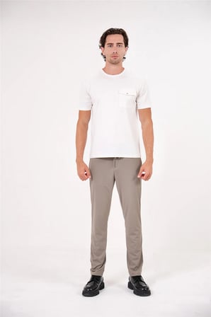 Bisiklet Yaka Cepli Regular Erkek T-shirt