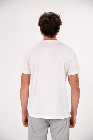 Bisiklet Yaka Önü Rubber Baskılı Erkek T-shirt