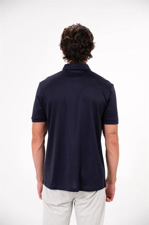 Polo Yaka Fermuarlı Basic Erkek T-shirt