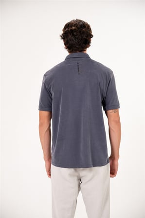 Polo Yaka Sol Göğsü Baskılı Erkek T-shirt