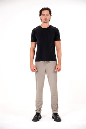 Bisiklet Yaka Cepli Basic Erkek T-shirt
