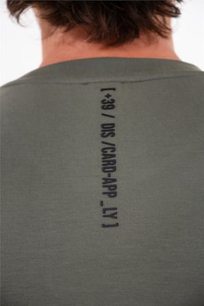 Bisiklet Yaka Garni Cepli Erkek T-shirt