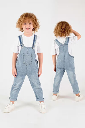 Çocuk Kot Salopet Unisex