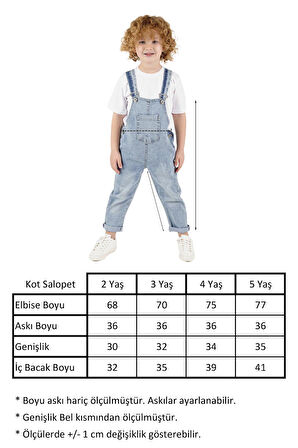 Çocuk Kot Salopet Unisex