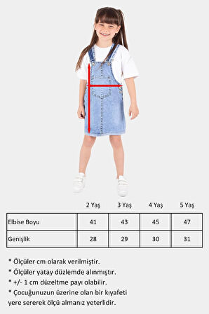 Kız Çocuk Kot Jile Yazlık Salopet