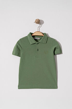Erkek Çocuk Basic Yeşil Polo Yaka Tshirt 2-5 Yaş