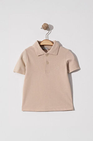 Erkek Çocuk Basic Bej Polo Yaka Tshirt 2-5 Yaş