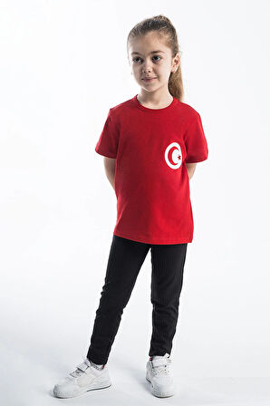 Türk Bayraklı Atatürk Baskılı T-shirt (3 Adet Fiyatı) 4-14 Yaş Kız-Erkek