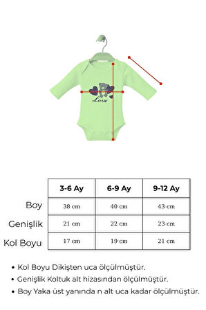 Uzun Kol Bebek Zıbın 3 Adet Renk Body