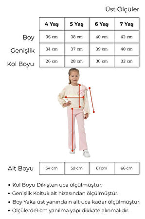 Kız Çocuk Sweat Tayt Takım Yan Kurdele Yaka 4-7 Yaş