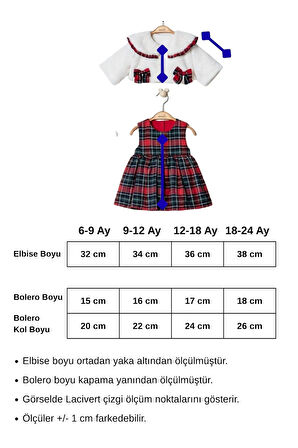 Kız Bebek Yılbaşı Konsept Beyaz Bolerolu Elbise