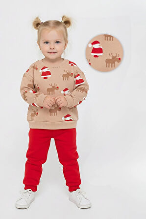 Bebek Yılbaşı Konsept Sweat Takım Noel Baba Unisex 