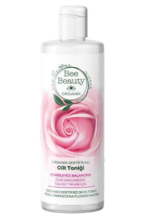 Bee Beauty Çift Fazlı Yüz Makyaj Temizleyicisi 150 ml Organik Sertifikalı Gül Cilt Toniği 200 ml