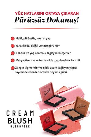 Pastel Cream Blush - Krem Allık 43 Scarlett