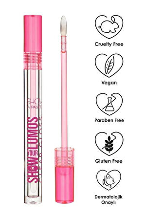 Show by Pastel Show Your Lumos Clear Gloss - Dudak Parlatıcısı 