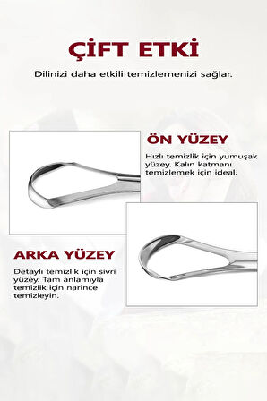 Dil Temizleyici Paslanmaz Çelik Ağız Bakım Fırçası Dil Plak Temizleme Dil Sıyırıcı Aparat