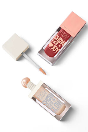 Mix & Match Glow Liquid Highlighter 72 & Joy Liquid Blush 55 Pastel