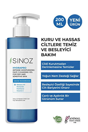 Sinoz Kuru ve Hassas Ciltler İçin Besleyici Yüz Temizleme Jeli 200 ml