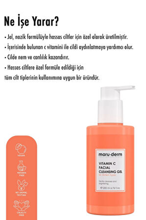 Maruderm C Vitaminli Yüz Yıkama Jeli 200 ml