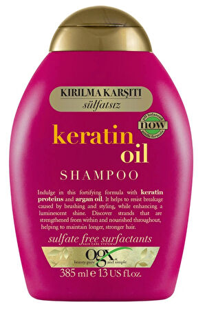 Kırılma Karşıtı Keratin Oil Şampuan 385 ml