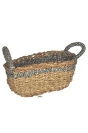 Oval Çok Amaçlı Hasır Örgü Sepet (13x30x13)