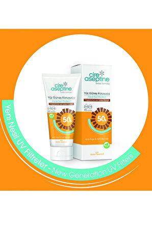Cire Aseptine Yüz Güneş Kremi SPF 50+ – Yaşlanma Karşıtı & Leke Önleyici Koruma, 50 ml